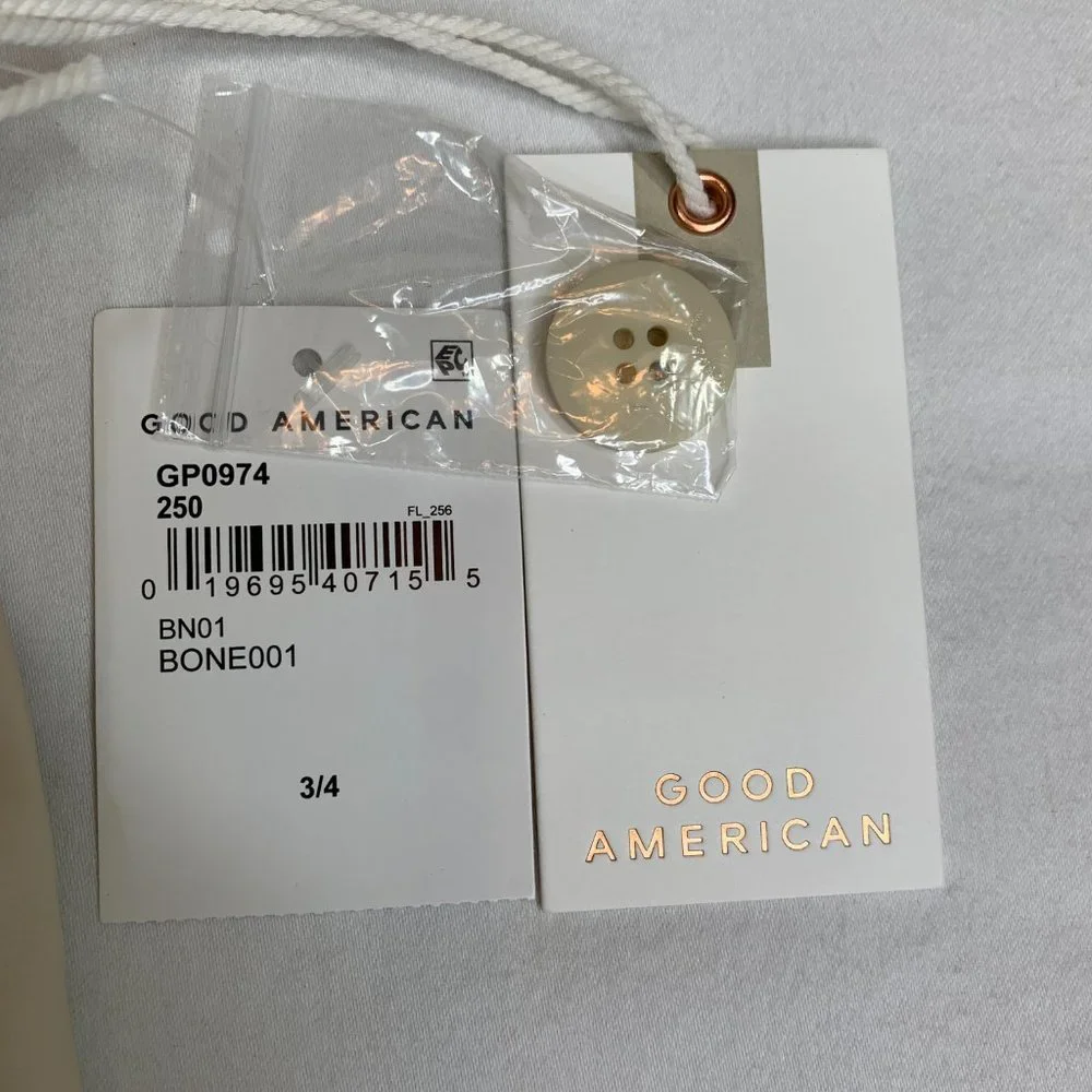 Good American Better Than Leather Faux Leather Shacket Bone Size 3/4=L/XL NWT - Picture 5 of 16